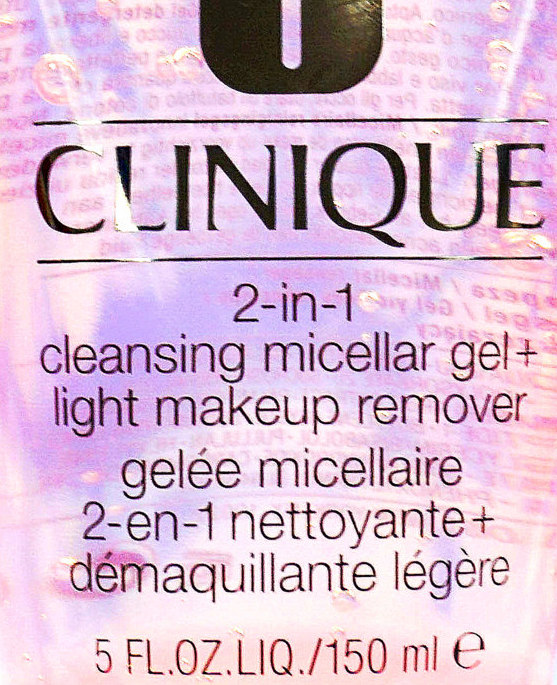 CLINIQUE 2-in-1 Cleansing Micellar Gel + Light Makeup Remover - Highendlove